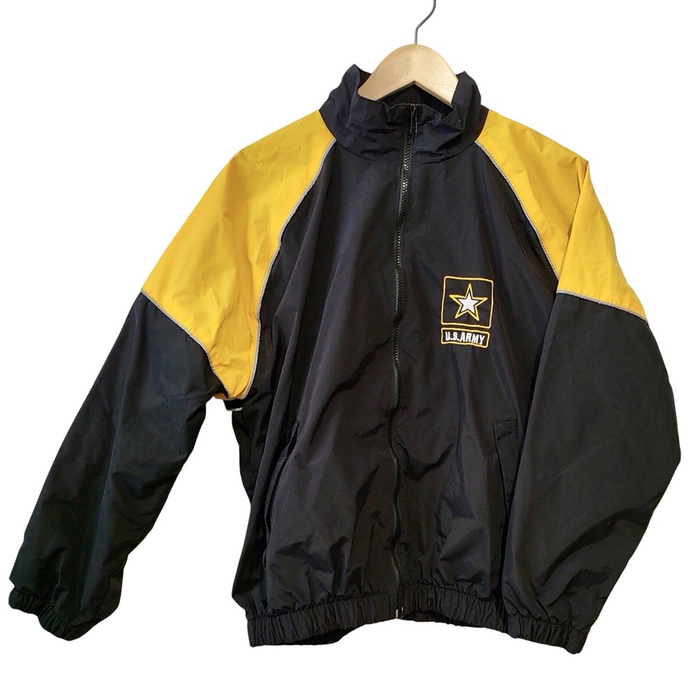 U.S Army‎ Black and Yellow Recruiting Jacket Size S Full Zip